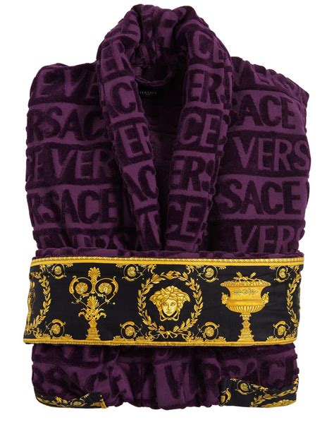 versace robe purple|versace colorful robe.